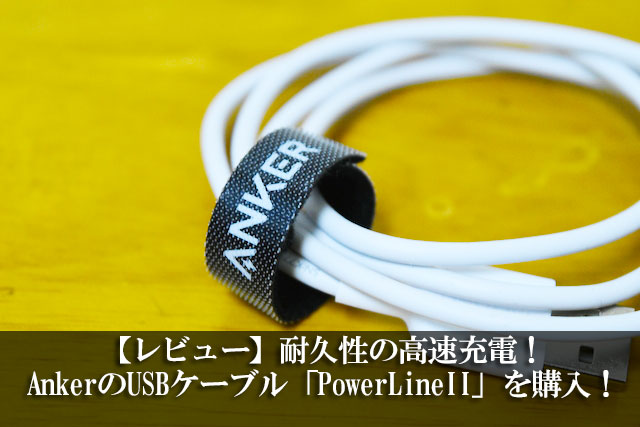 【レビュー】耐久性の高速充電！AnkerのUSBケーブル「PowerLineII」を購入！